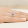 Pierścionek z białego złota z ametystem 0,50ct i brylantami Triola P038-B585-A0.50 marko