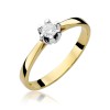 Zaręczynowy pierścionek białe żółte złoto brylant 0,12ct W299-585-B0.12 MARKO
