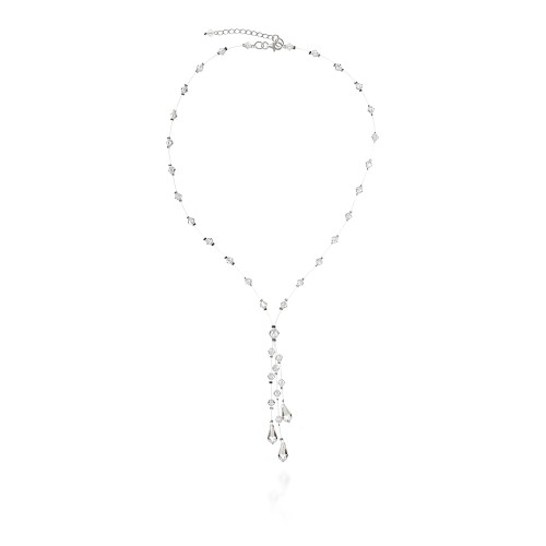 Naszyjnik ślubny z kryształami Swarovski srebro 925