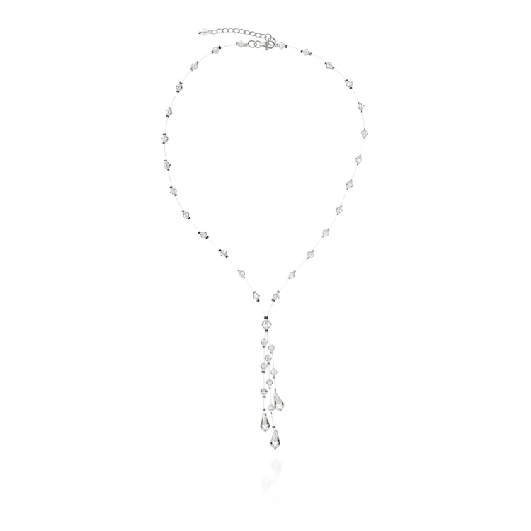 Naszyjnik ślubny z kryształami Swarovski srebro 925 NR451 marko