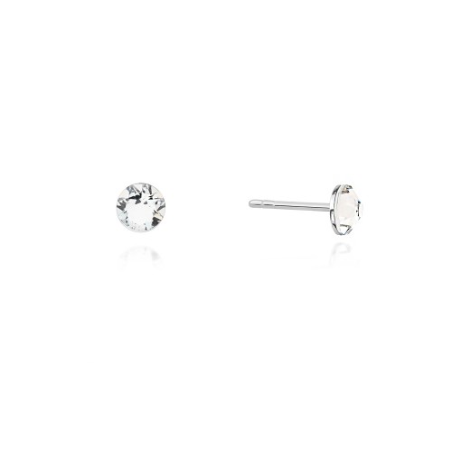 Srebrne kolczyki basic z kryształkami Swarovski białe KR2R191 MARKO