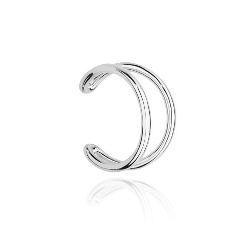 Srebrny kolczyk fake piercing podwójny nakładka nausznica na chrząstkę K209-925-S marko