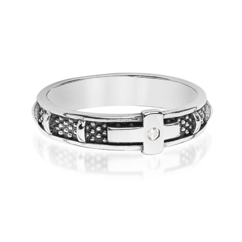 Srebrny różaniec na palec pierścionek obrączka 925 D090-925-S marko