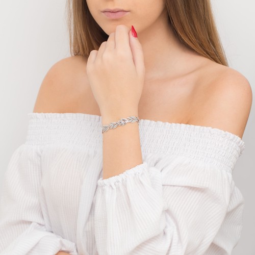 Srebrna bransoletka liście rozmaryn Virino B240-925-S marko