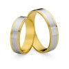 Złote dwukolorowe obrączki ślubne 585 o011 MARKO
