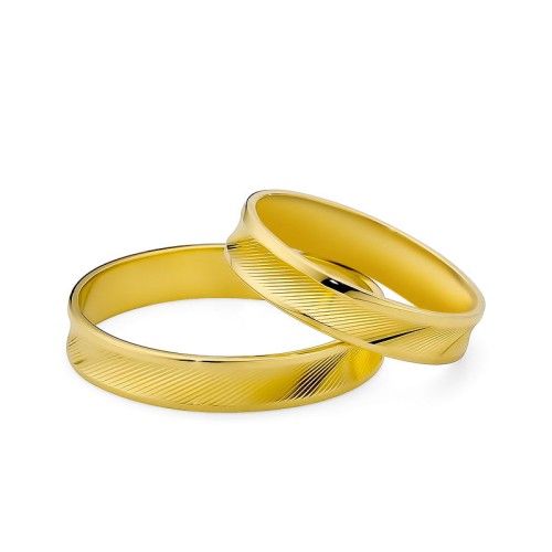 Złote diamentowane obrączki ślubne 585 o022-585 MARKO