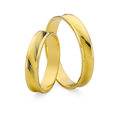 Złote diamentowane obrączki ślubne 585 o022-585 MARKO