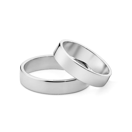 Klasyczne obrączki ślubne z białego złota soczewka 4mm O032-585-44 O032-585-44 marko