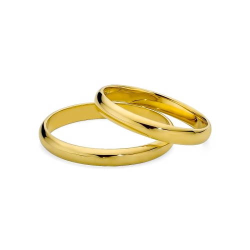 Wąskie złote obrączki półokrągłe 3mm soczewka O033-585-33 MARKO