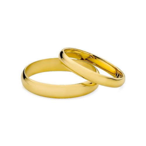 Klasyczne półokrągłe obrączki z delikatną soczewką różne szerokości 3mm 4mm O033-585-34 MARKO