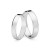 Obrączki z fazowaną krawędzią białe złoto damska 4mm męska 5mm O034-585-45 MARKO