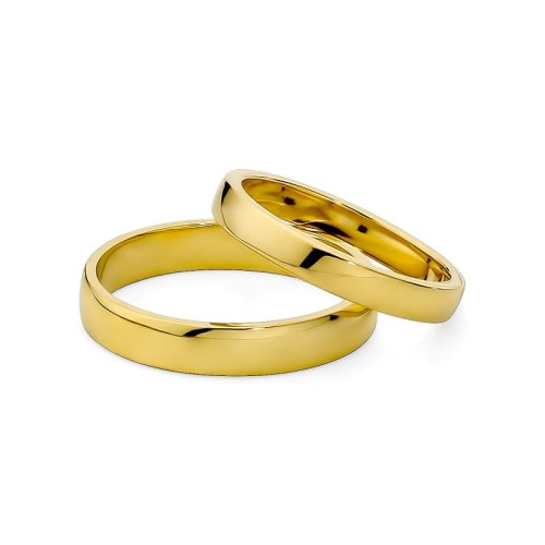 Lekko zaokrąglone obrączki złote damska 3mm męska 4mm O035-585-34 MARKO