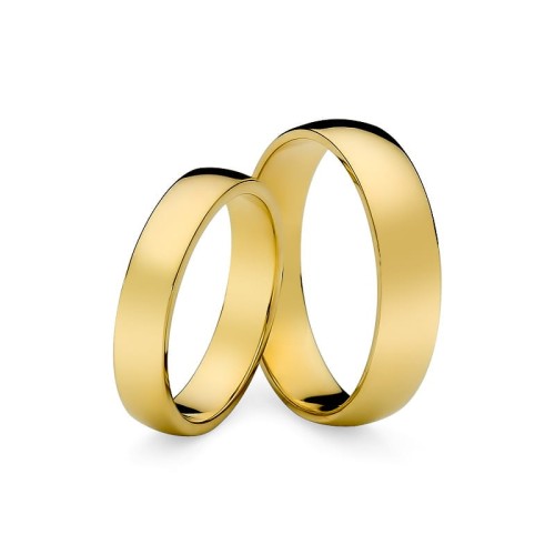 Lekko zaokrąglone klasyczne obrączki złote 4mm 5mm O035-585-45 MARKO