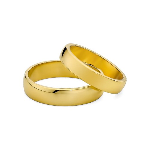 Lekko zaokrąglone klasyczne obrączki złote 4mm 5mm O035-585-45 MARKO
