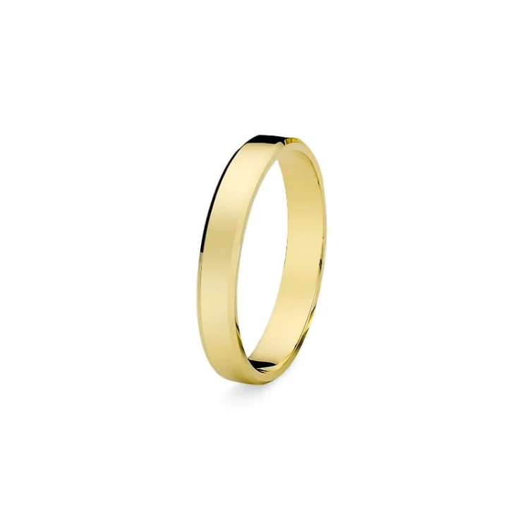 Klasyczna wąska obrączka z fazką 3mm złoto 585 O034-585-30 MARKO