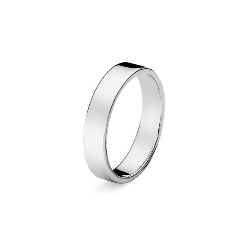 Klasyczna obrączka ślubna białe złoto profil płaski 4mm O032-B585-40 MARKO