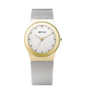 Zegarek damski Bering Classic 12927-001 stalowy pasek mesh