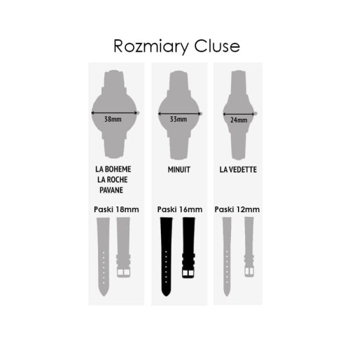Paski Cluse Rozmiary