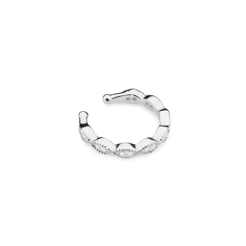 Kolczyk ze srebra nausznica nakładka na chrząstkę do nosa fake piercing cyrkonie K215-925-S MARKO