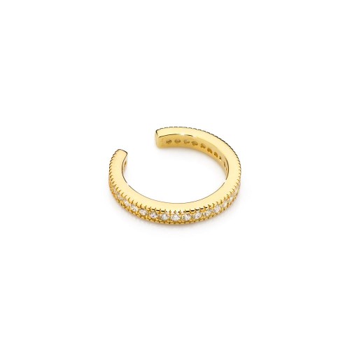 Pozłacany kolczyk nausznica nakładka na chrząstkę fake piercing helix cyrkonie MARKO