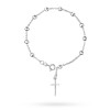 Srebrny różaniec na rękę bransoletka z krzyżykiem pr.925 D312-925-S marko