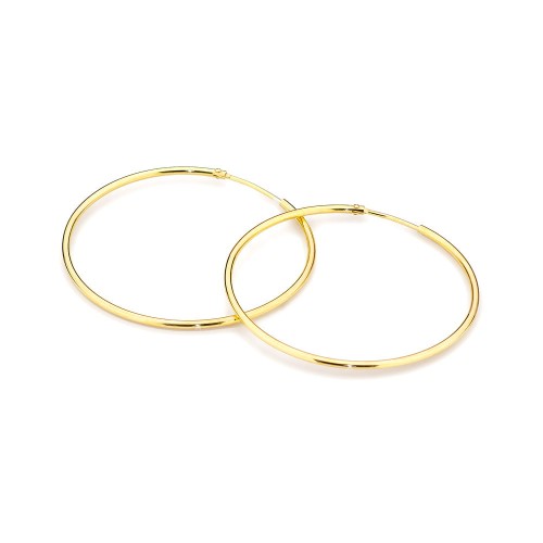 Pozłacane kolczyki kółka kreolki 4cm Jeso basic K332-925-Z marko