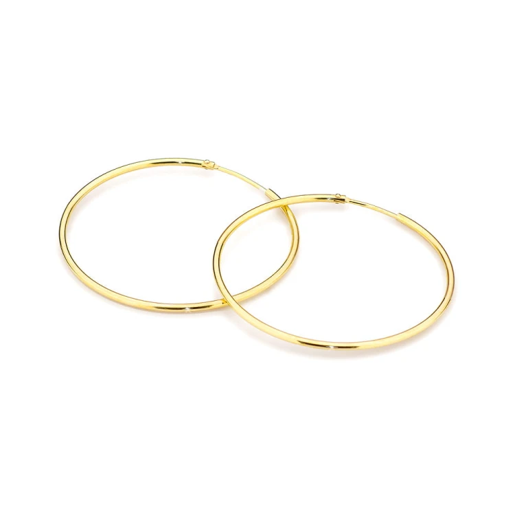 Pozłacane kolczyki kółka kreolki 4cm Jeso basic K332-925-Z marko