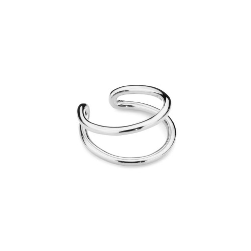 Srebrny kolczyk fake piercing podwójny nakładka nausznica na chrząstkę K209-925-S marko