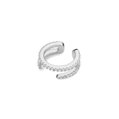 Srebrny kolczyk fake piercing podwójny nakładka nausznica na chrząstkę K241-925-S MARKO