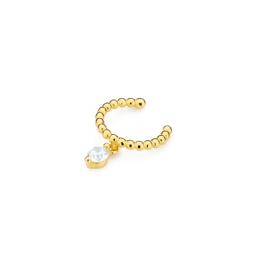 Kolczyk pozłacany nausznica nakładka na chrząstkę fake piercing zawieszka K239-925-Z MARKO
