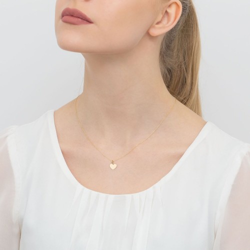 Złota zawieszka serce z grawerem 585