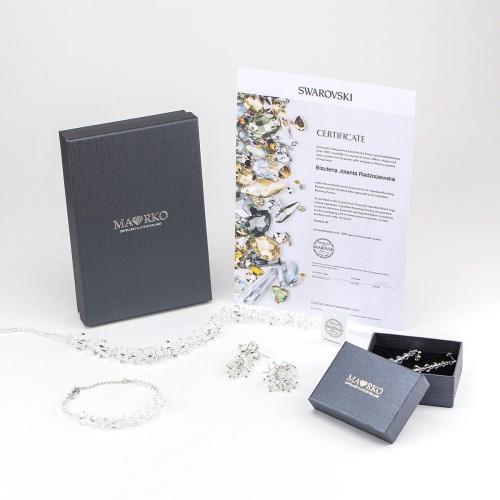 Srebrne kolczyki basic z kryształkami Swarovski wielokolor KR2R191-AB MARKO