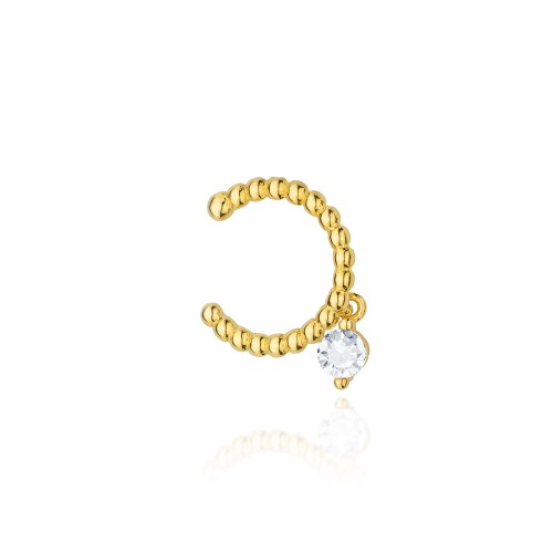 Kolczyk pozłacany nausznica nakładka na chrząstkę fake piercing zawieszka K239-925-Z MARKO