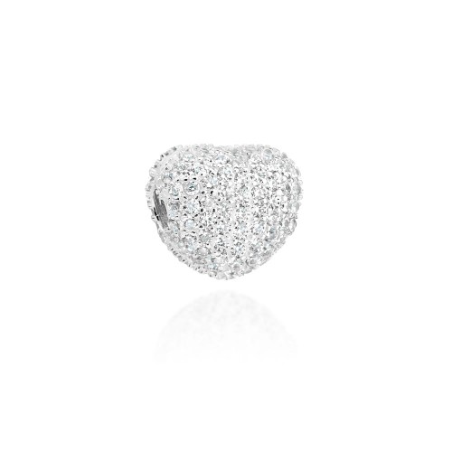 Srebrna zawieszka wisiorek Charms serce klips hamulec Z114-925-S marko