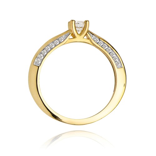 Złoty pierścionek zaręczynowy brylanty 0,44ct Galaktyki