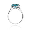 Pierścionek z białego złota topaz 1,70ct brylanty Kultowa