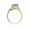 Złoty pierścionek zaręczynowy topaz Swiss 3,00ct brylanty z kolekcji Kultowa, prezentowany na białym tle produktu W0150.Z3.TOB.01