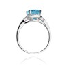 Pierścionek z białego złota topaz 3,00ct brylanty Kultowa