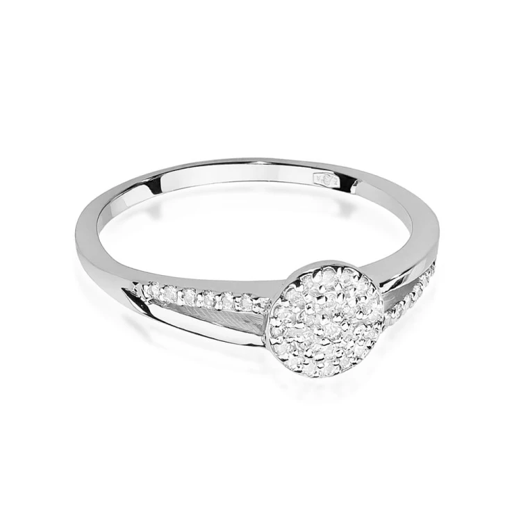 Pierścionek z białego złota z brylantami 0,18ct Galaktyki