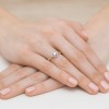 Pierścionek z białego złota z brylantami 0,28ct Galaktyki