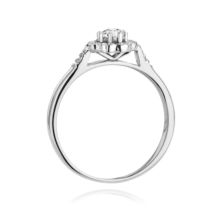 Pierścionek z białego złota z brylantami 0,28ct Galaktyki