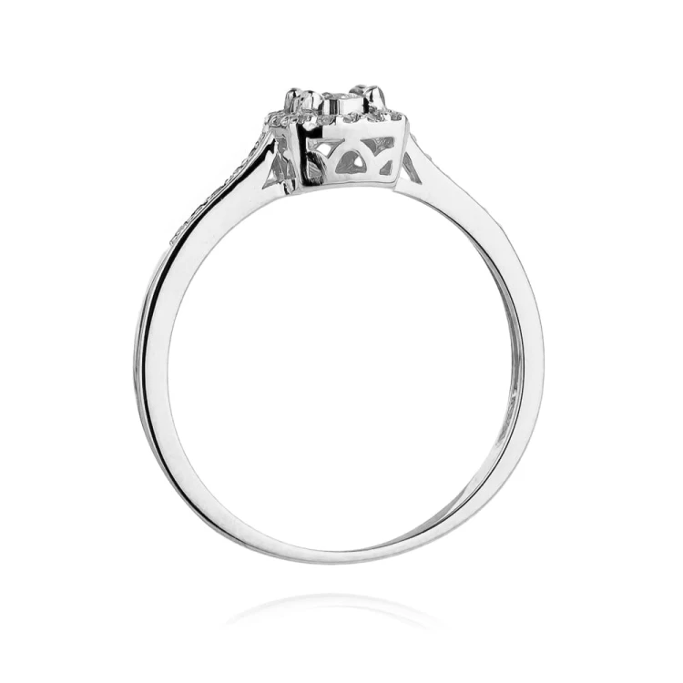 Pierścionek z białego złota z brylantami 0,21ct Galaktyki