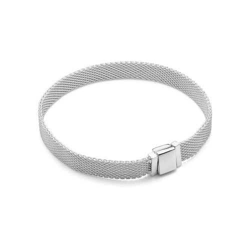 Bransoletka modułowa mesh do zawieszek Charms srebro