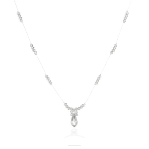 Naszyjnik ślubny z kryształami Swarovski srebro 925