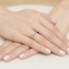 Pierścionek z białego złota z brylantami 0,13ct Galaktyki