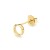 Złoty kolczyk na sztyft kółko ring Iluvia pojedyncza sztuka