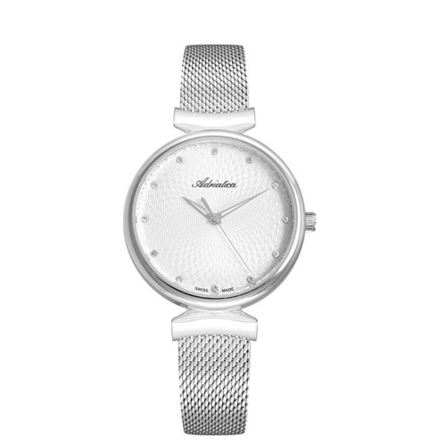 Zegarek Adriatica A3748.5143Q bransoleta damski cyrkonie mesh