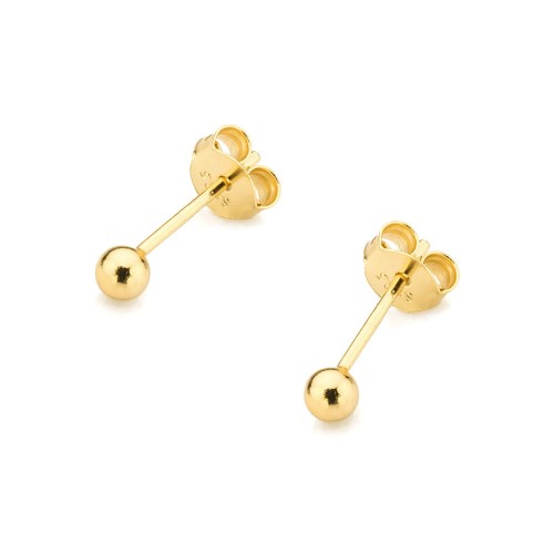 Pozłacane kolczyki kuleczki 3mm basic klasyczne Jeso