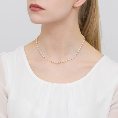 Srebrny naszyjnik z perełkami Supreni choker