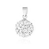 Srebrna zawieszka błyszczący koralik shamballa Swarovski 12mm Soledo